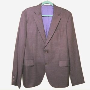 Sand Copenhagen Mens Blazer 54R US Purple Black Travelmate Reda Sport Coat